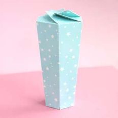 angled hexagon twist top box