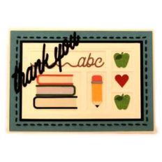 teacher trad thanks shadowbox card
