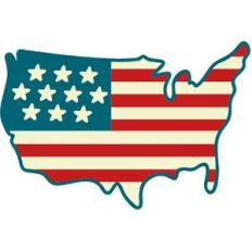 patriotic america map