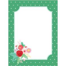 floral flat card