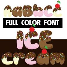 ice cream color font