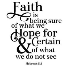 faith is being sure quote