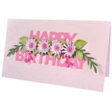 3d floral happy birthday daisies