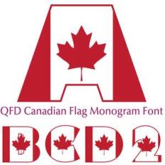 qfd canadian flag monogram font