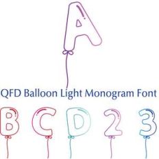 qfd balloon light monogram font