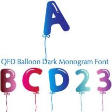 qfd balloon dark monogram font