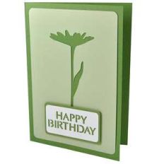 daisy stencil birthday card