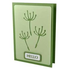 dandelion seed stencil congratulations card