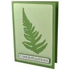fern stencil hello card