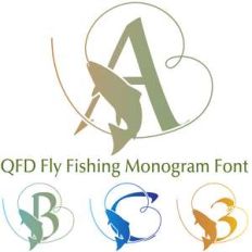 qfd fly fishing monogram font
