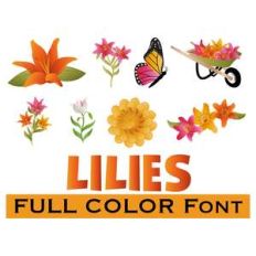 full-color lilies dingbats font
