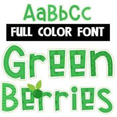 green berries color font