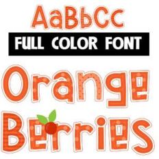 orange berries color font