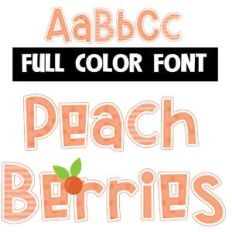 peach berries color font
