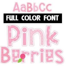pink berries color font