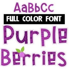 purple berries color font