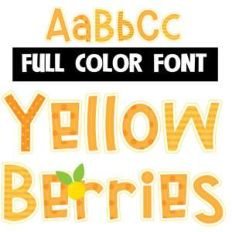 yellow berries color font