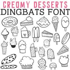 cg creamy desserts dingbats