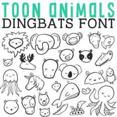 cg toon animals dingbats