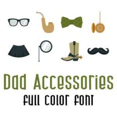 dad accessories full color font