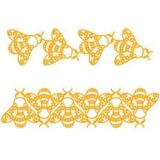 floral bee repeating borders