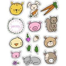 ml kid animals stickers