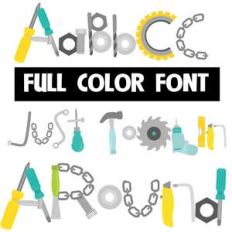 just toolin' around color font