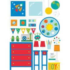 dollhouse stickers space bedroom