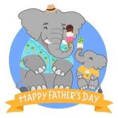 father's day elephants eating ice cream
