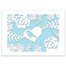 thank you flowers die cut card