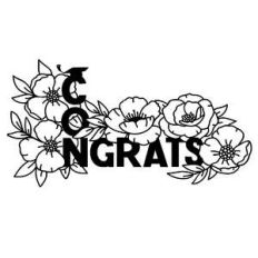 congrats floral graduation sign