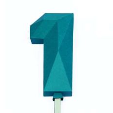 low poly balloon number 1