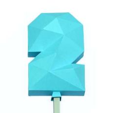 low poly balloon number 2