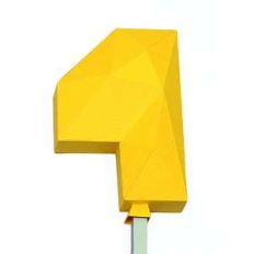 low poly balloon number 4