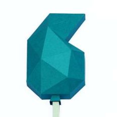 low poly balloon number 6