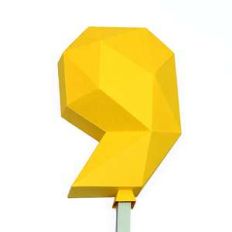 low poly balloon number 9