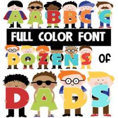 dozens of dads color font