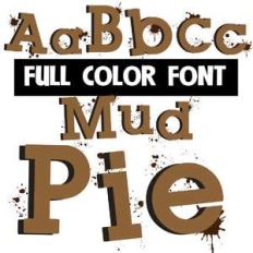 mud pie color font