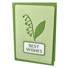 lily-of-the-valley best wishes stencil card