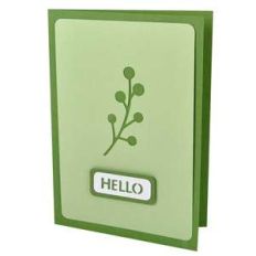 berry branch hello stencil card