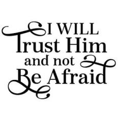 i will trust him and not be afraid