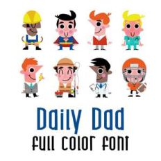 daily dad full color font