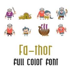 fa-thor full color font