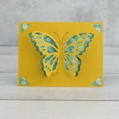 a2 insert card cut fold butterfly