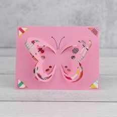 a2 insert card cut fold butterfly