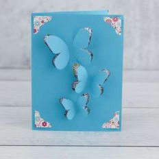 a2 insert card cut fold butterfly