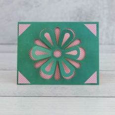 a2 insert card cut fold flower