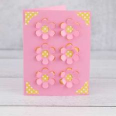 a2 insert card cut fold flower