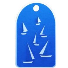 sailing 3d gift tag