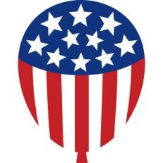 independence day balloon flag